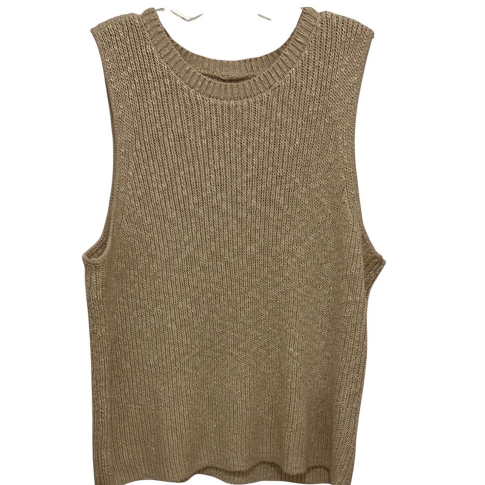 Ryegrass Beige Tan Knit Sleeveless Vest XL